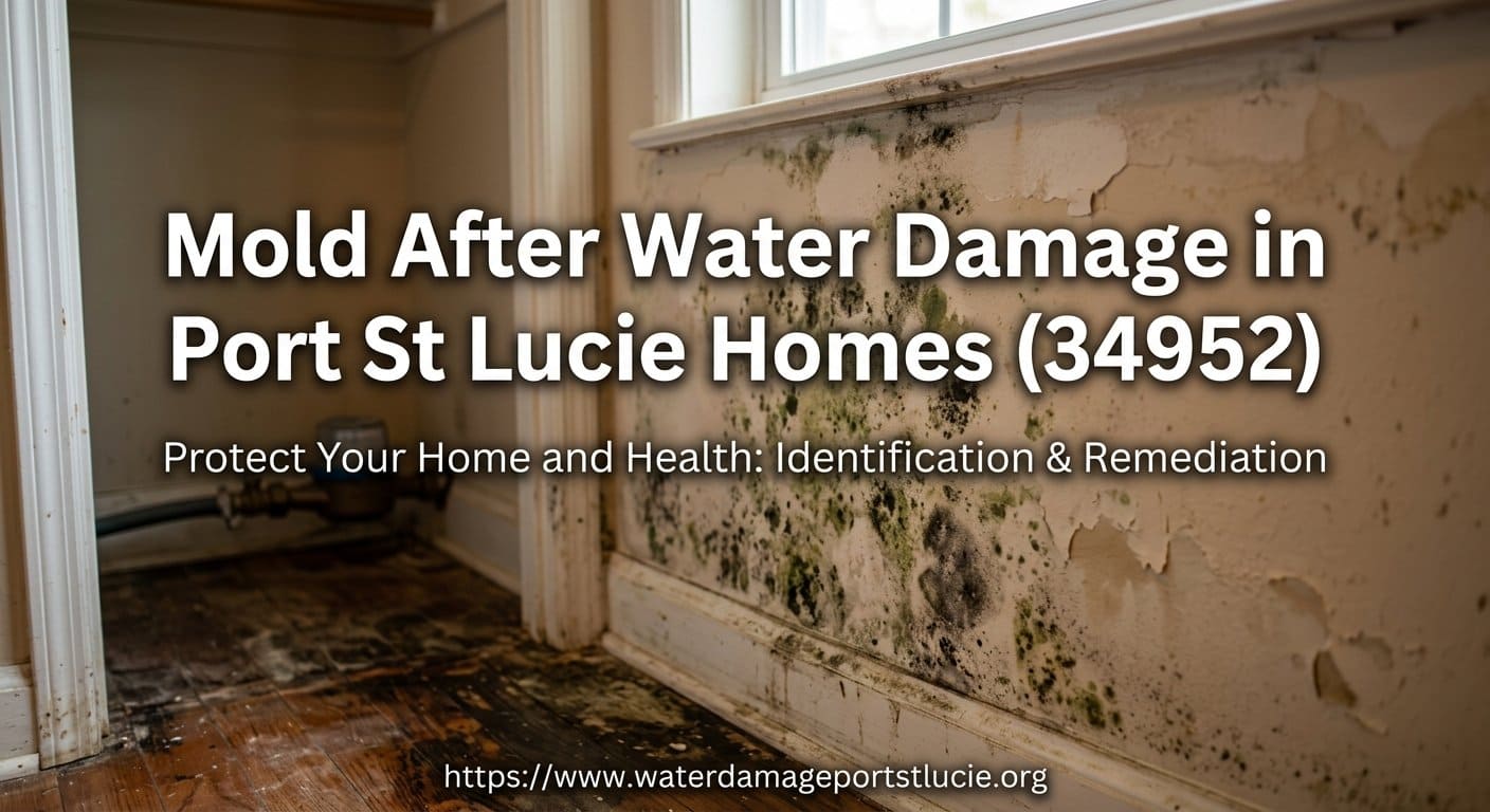 Mold risk after water damage in humid Port St Lucie FL 34952 homes