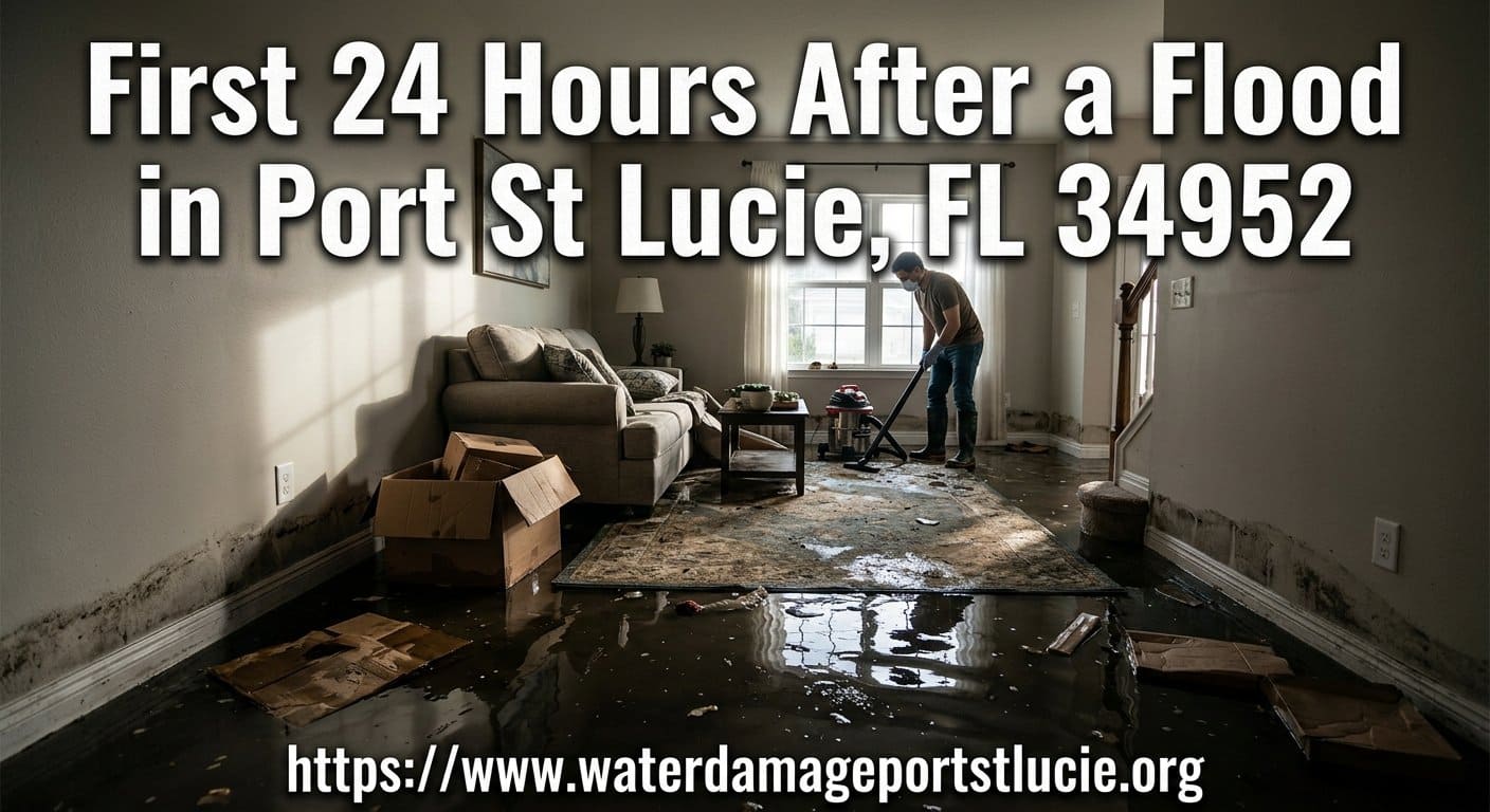 First 24 hours flood response checklist for homeowners in Port St Lucie, FL 34952
